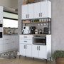 Hanah Home Armario Multiusos JE180 - 3403 Nogal y Blanco